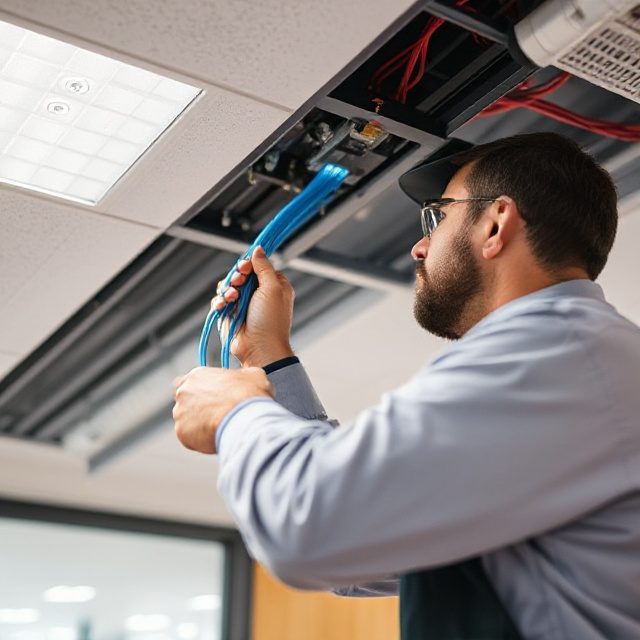 Tirage de fibre optique - Installation câblage fibre par Cquickly Alsace
